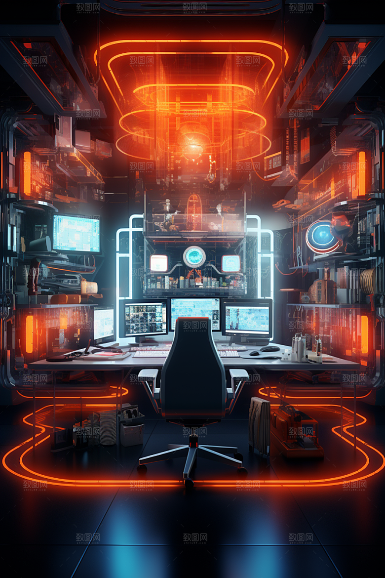 C4D科幻空间渲染科技背景