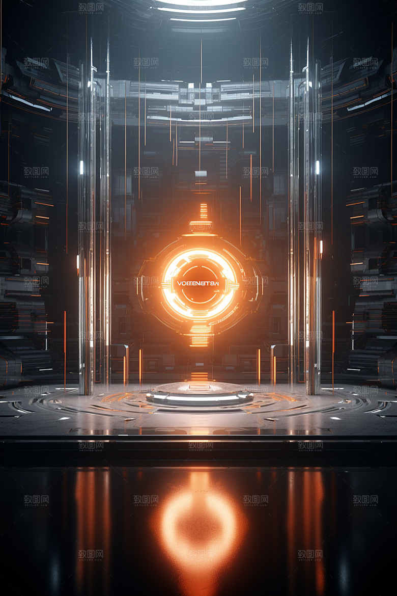 C4D科幻空间想象力3D背景