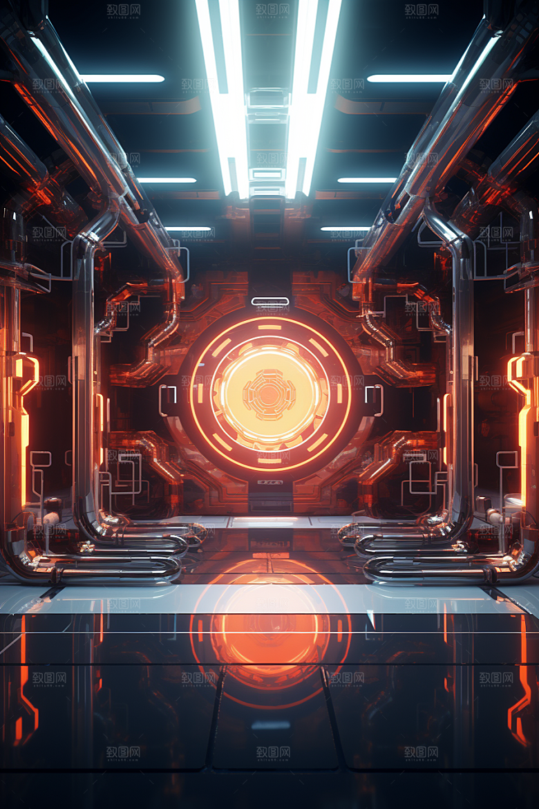 C4D科幻空间高清渲染背景