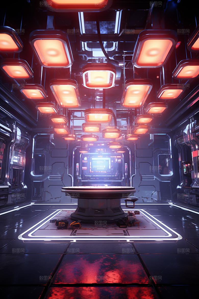 C4D科幻空间想象力3D背景