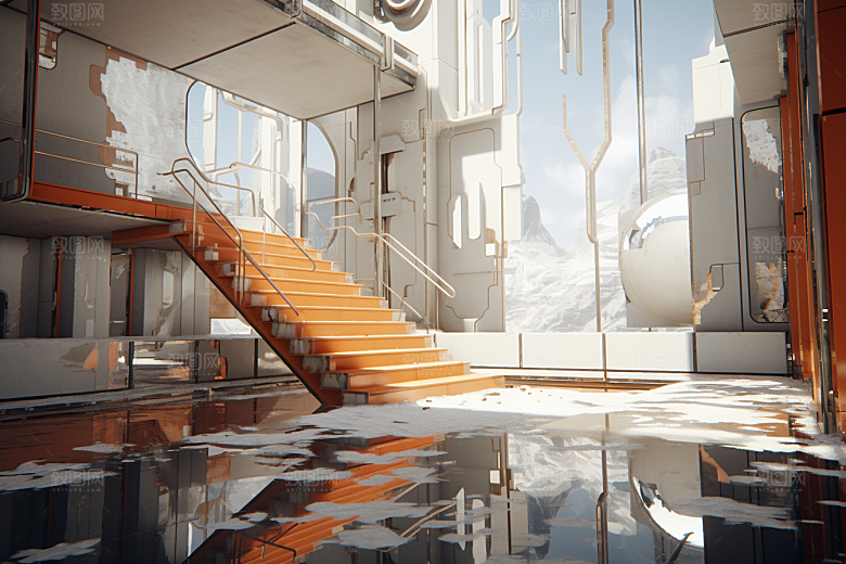 C4D科幻空间高清模型背景