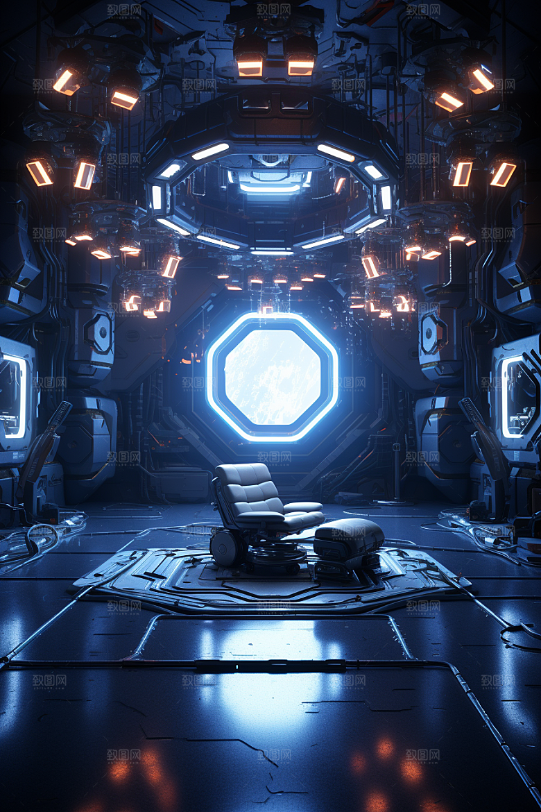C4D科幻空间效果未来感背景