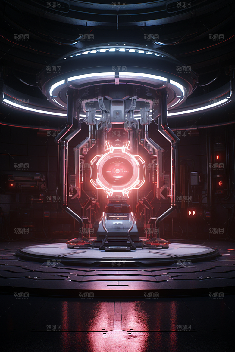 C4D科幻空间3D科技背景