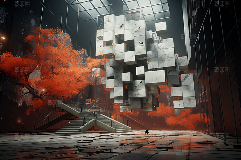 C4D科幻空间高清3D背景