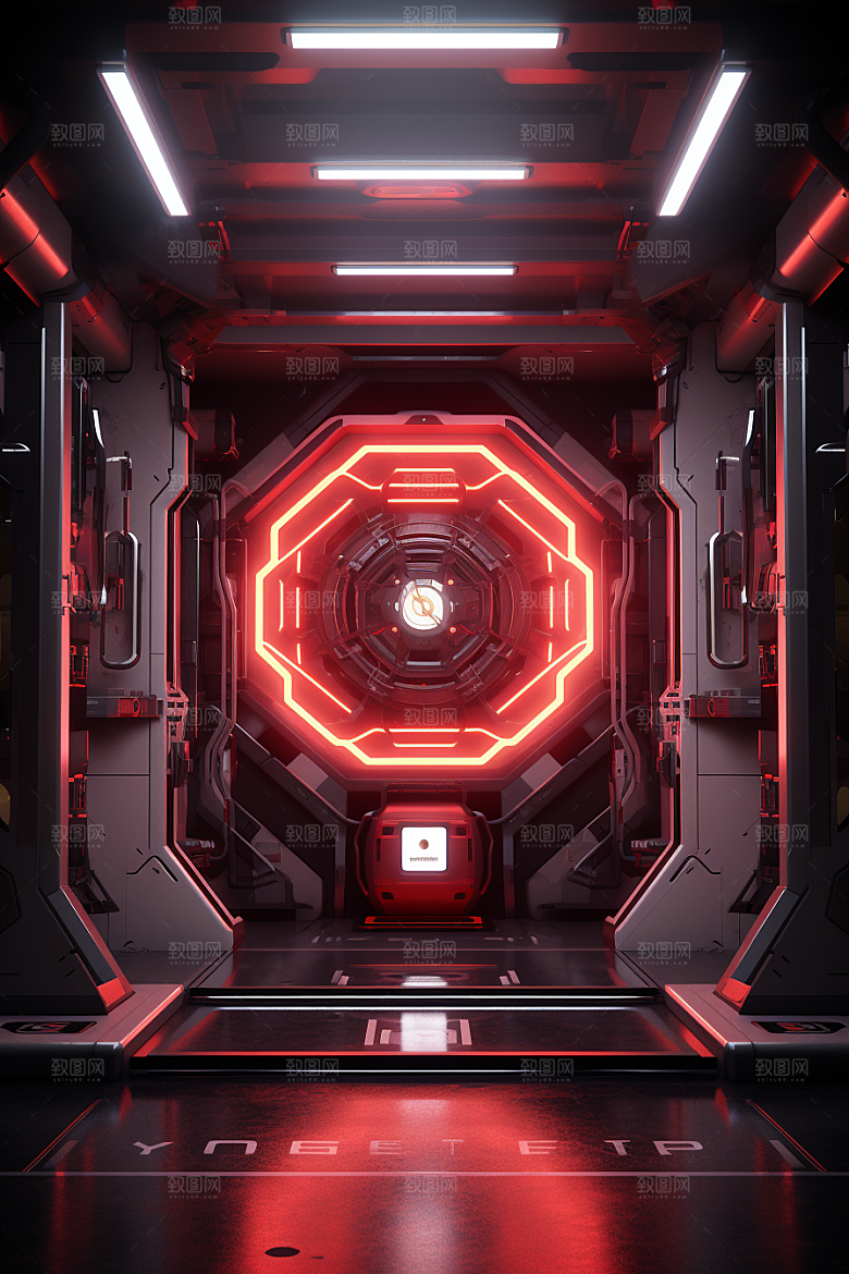 C4D科幻空间模型效果背景