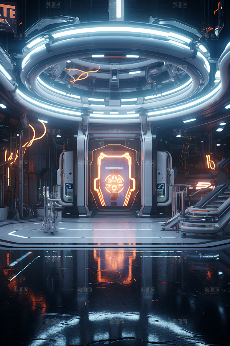 C4D科幻空间渲染高清背景