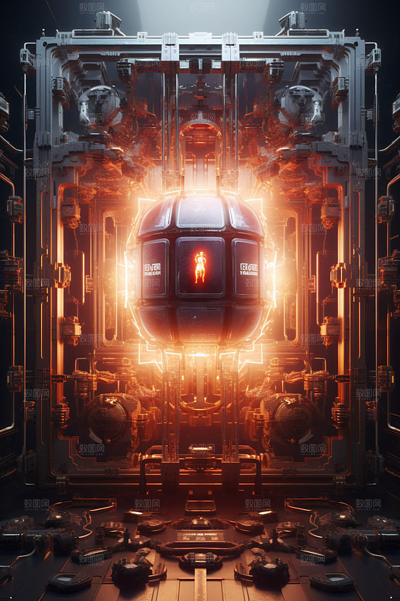 C4D科幻空间想象力科技背景