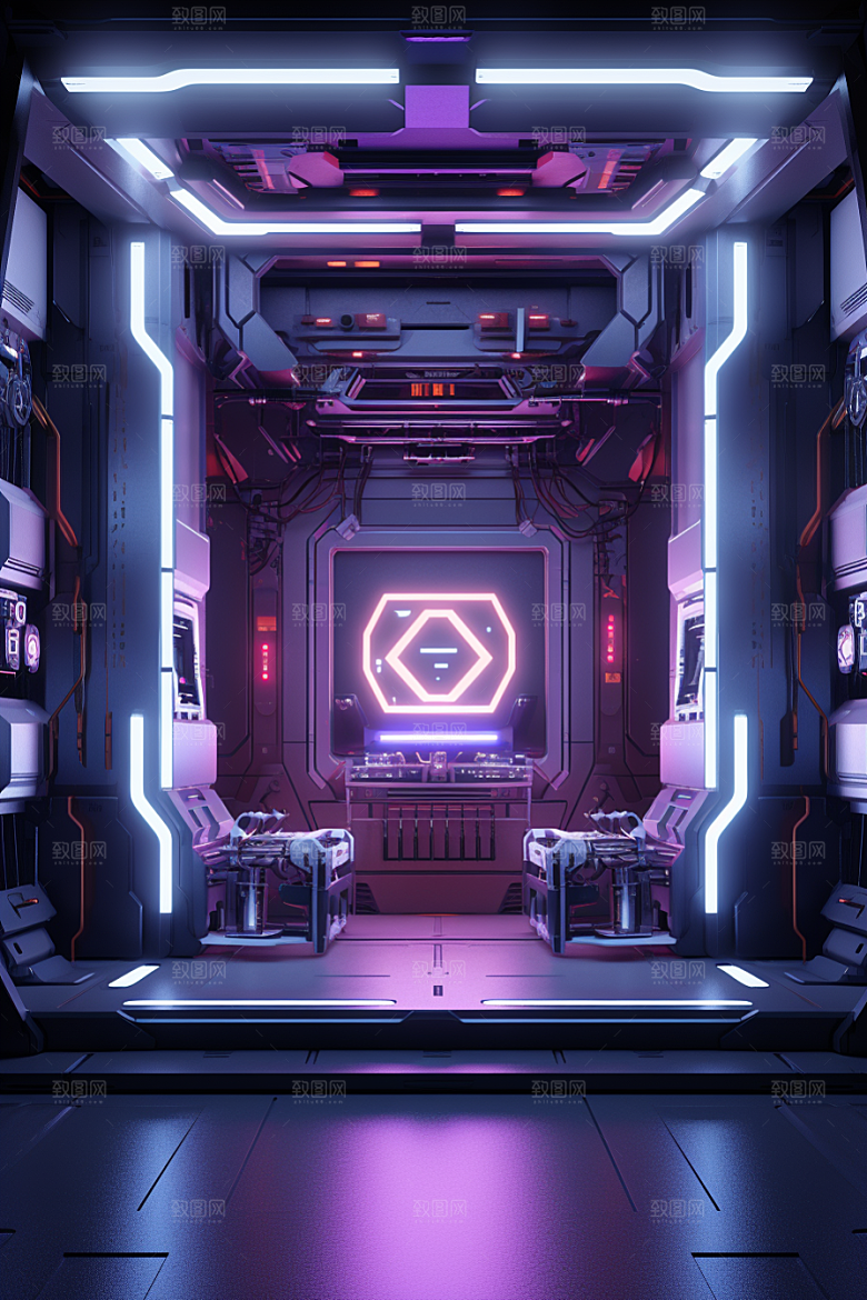 C4D科幻空间模型高清背景