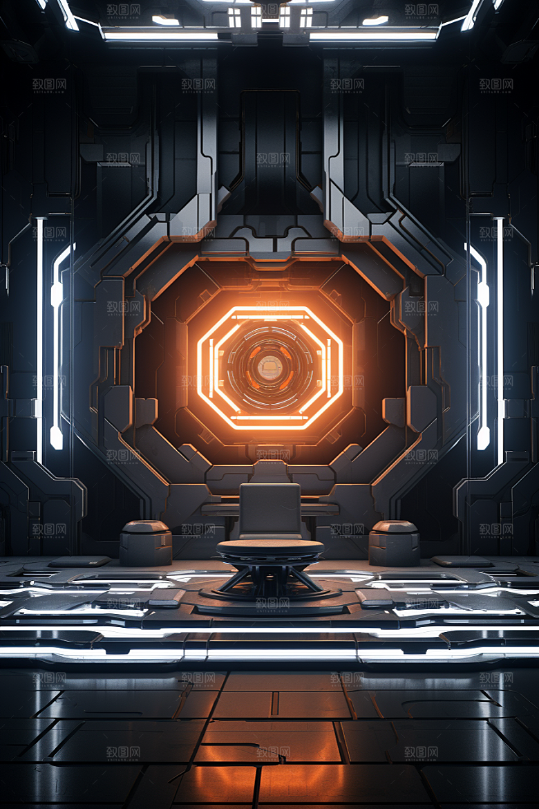 C4D科幻空间渲染效果背景