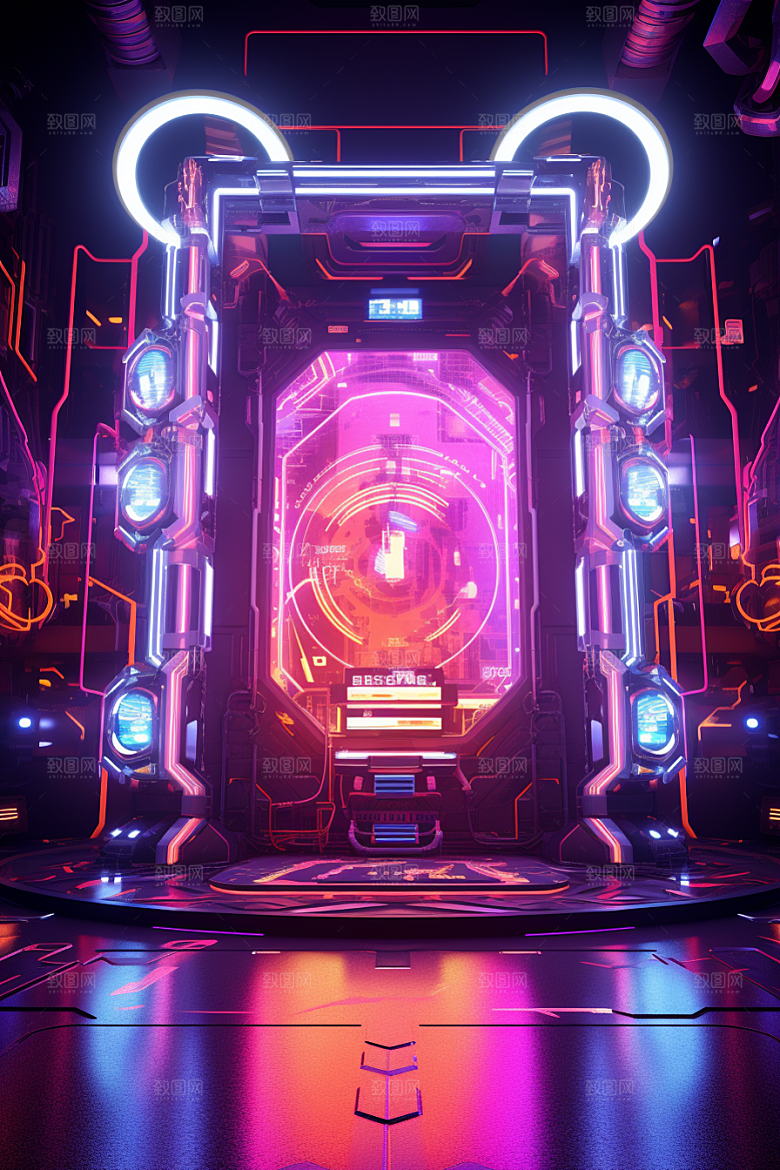 C4D科幻空间渲染高清背景