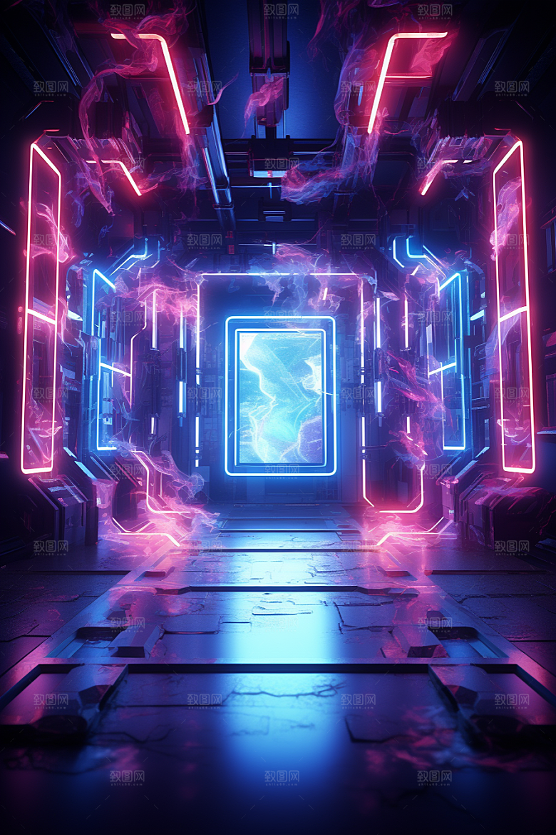 C4D科幻空间空间想象力背景