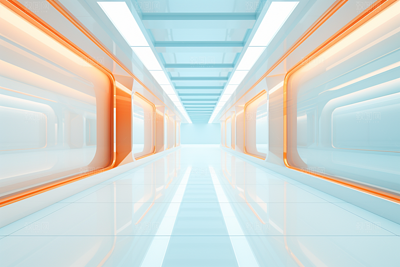 C4D科幻空间想象力科技背景