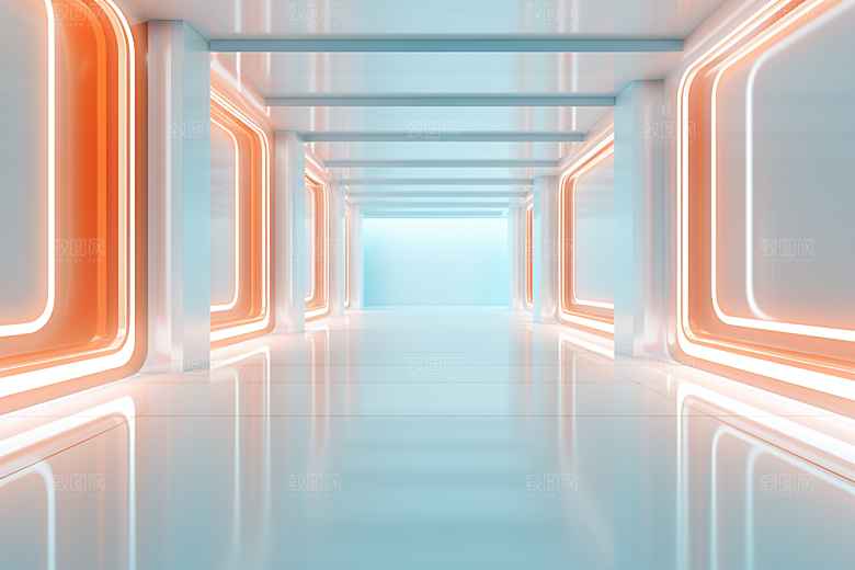 C4D科幻空间渲染未来感背景