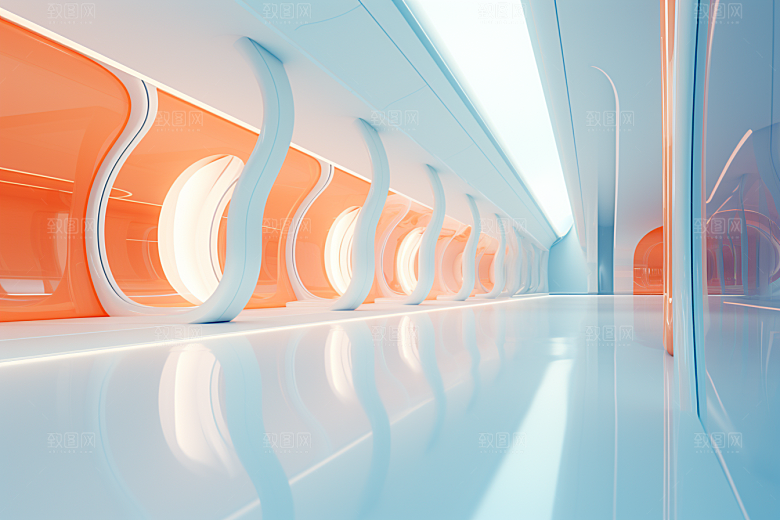 C4D科幻空间立体想象力背景