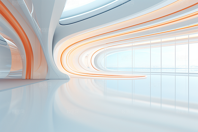C4D科幻空间效果立体背景