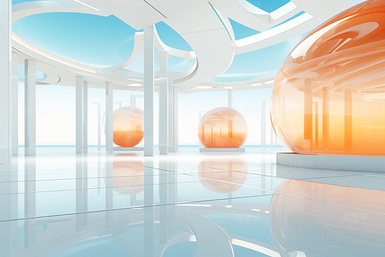 C4D科幻空间渲染科技背景