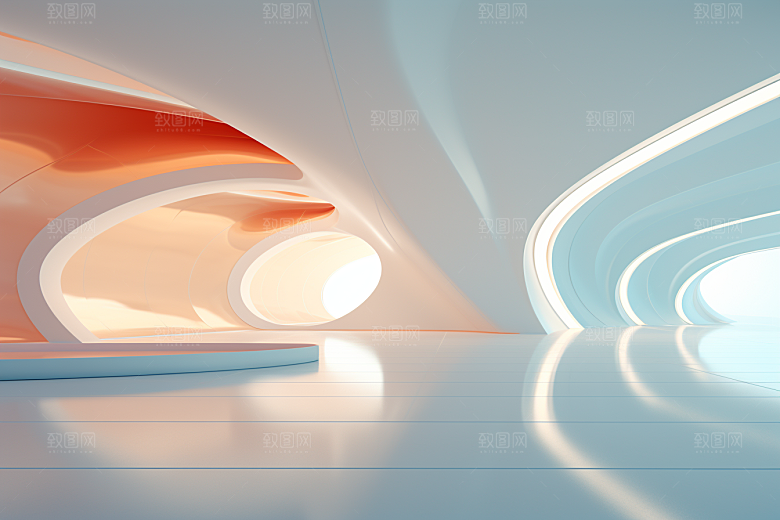 C4D科幻空间效果渲染背景