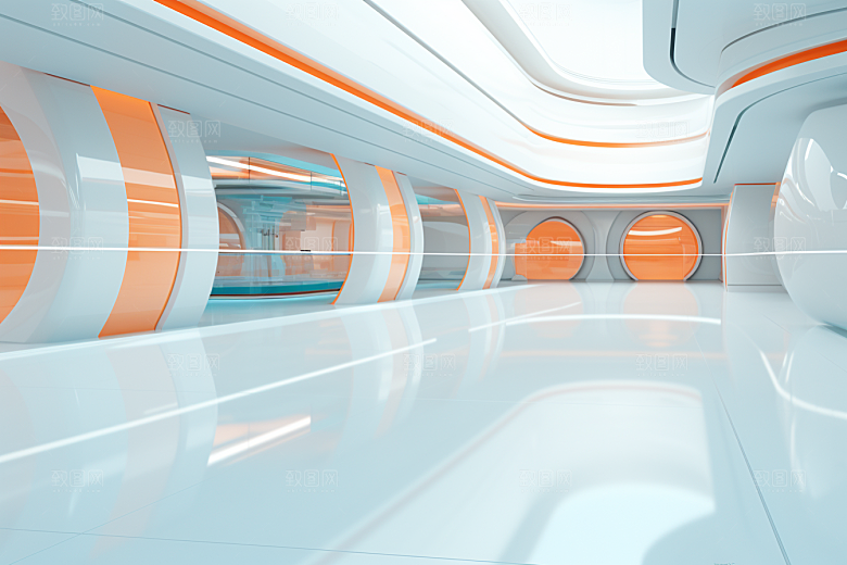 C4D科幻空间渲染3D背景