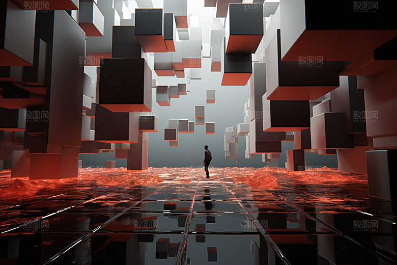 C4D科幻空间空间效果背景