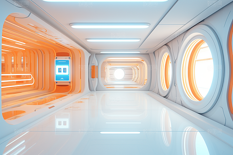 C4D科幻空间效果3D背景