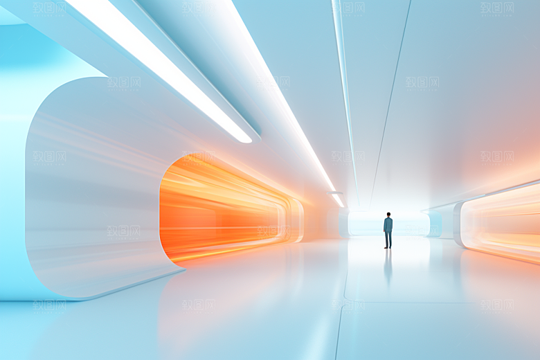 C4D科幻空间3D立体背景