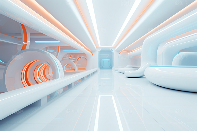 C4D科幻空间模型3D背景