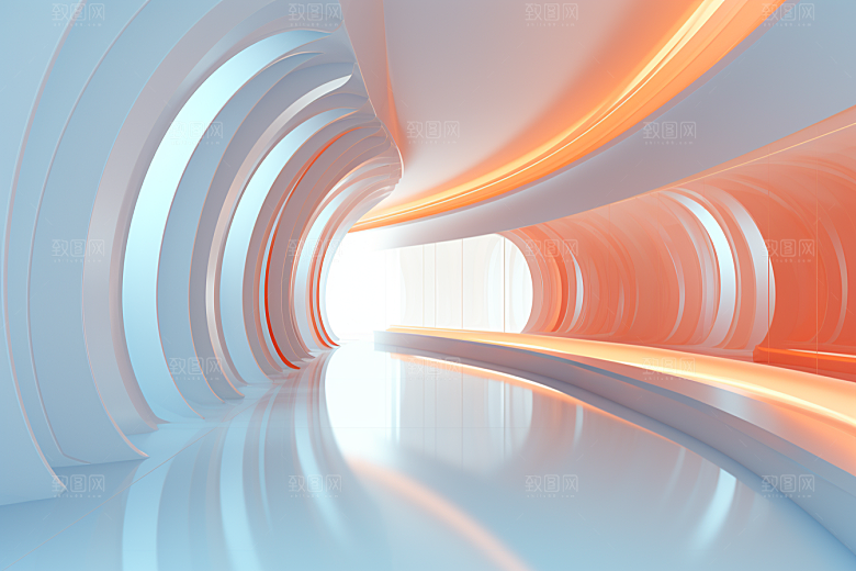 C4D科幻空间渲染未来感背景