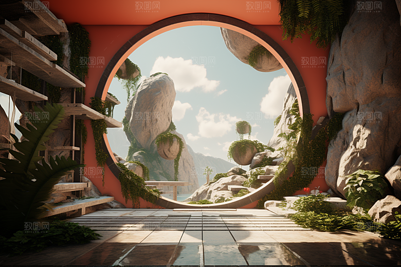 C4D科幻空间科技未来感背景
