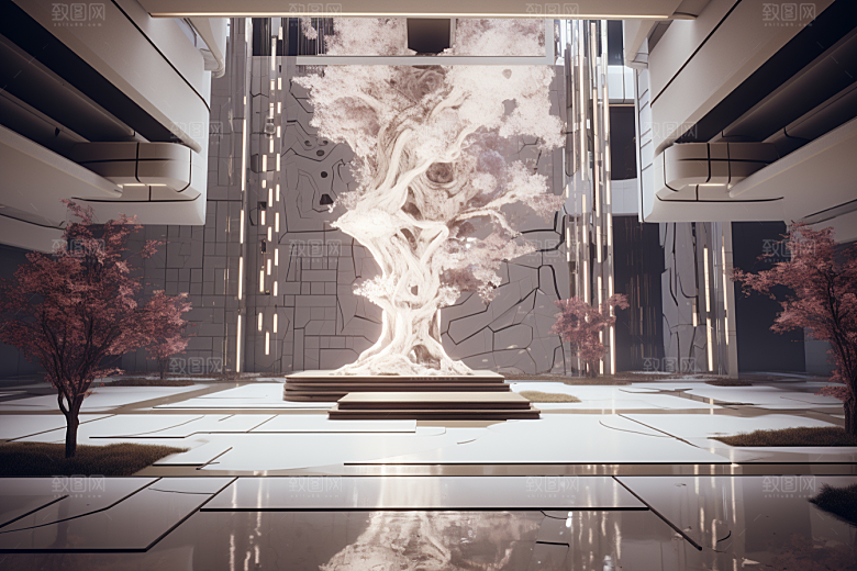 C4D科幻空间科技空间背景