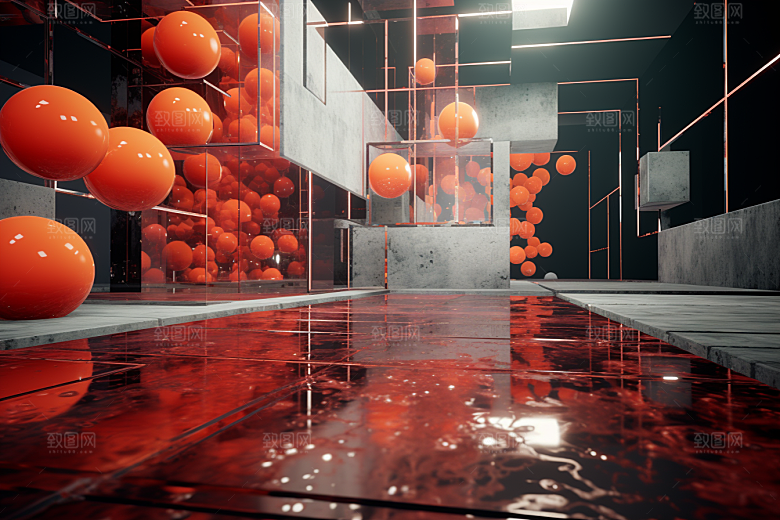 C4D科幻空间科技效果背景
