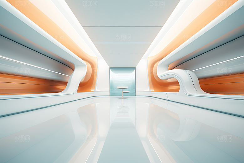 C4D科幻空间3D想象力背景