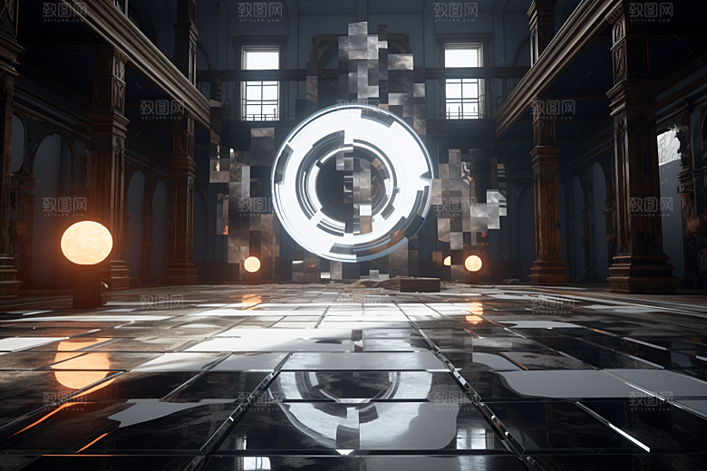 C4D科幻空间效果空间背景
