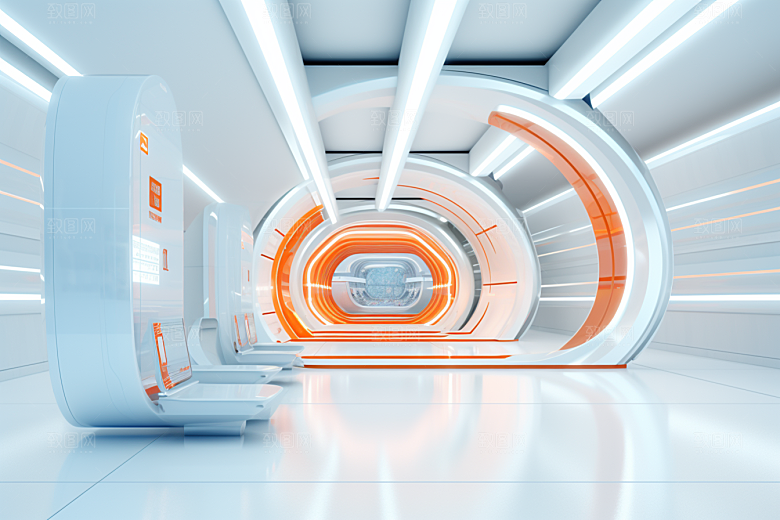 C4D科幻空间未来感渲染背景