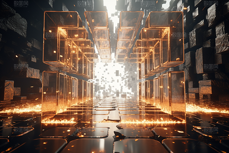 C4D科幻空间模型空间背景