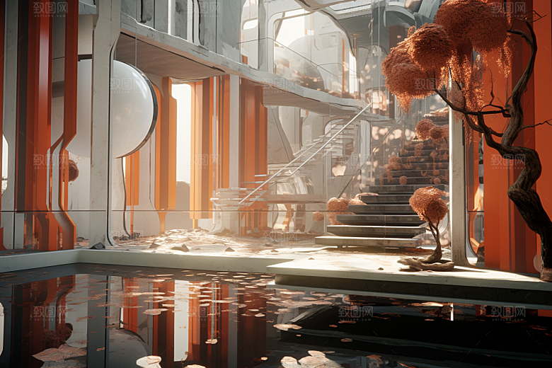 C4D科幻空间空间高清背景