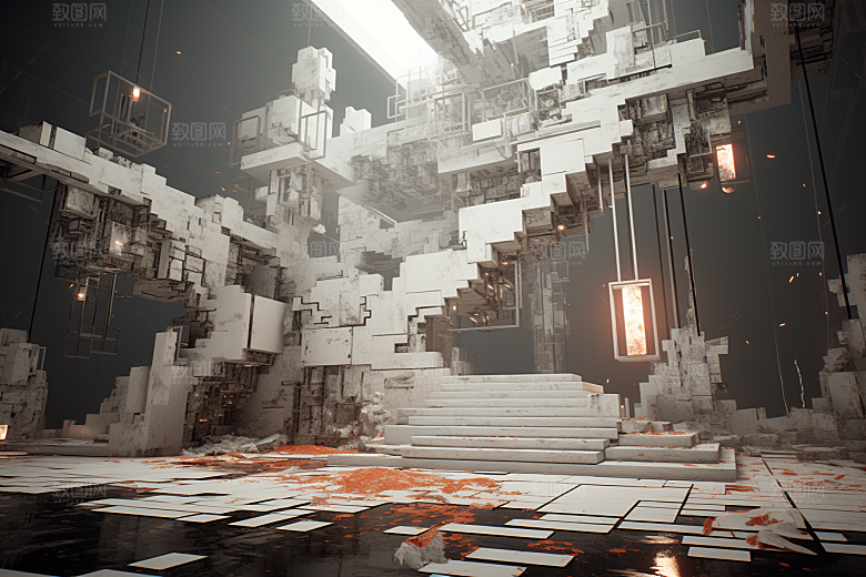 C4D科幻空间立体高清背景