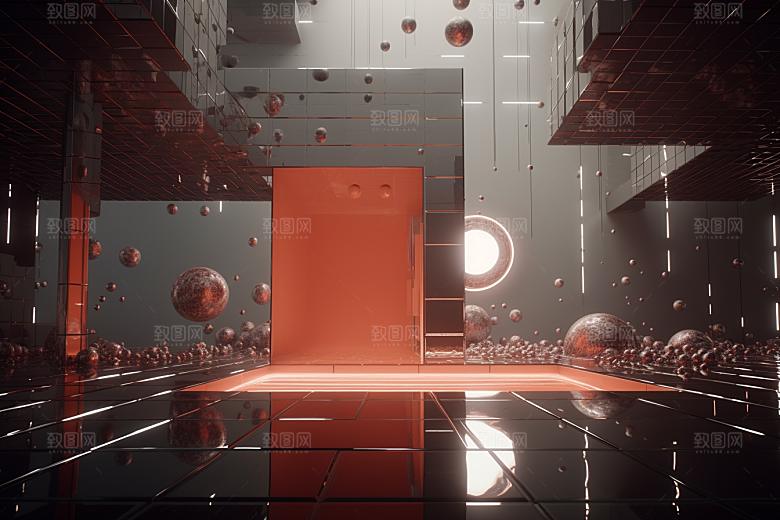 C4D科幻空间3D模型背景