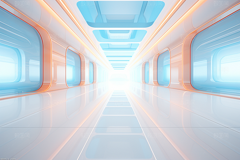 C4D科幻空间渲染未来感背景