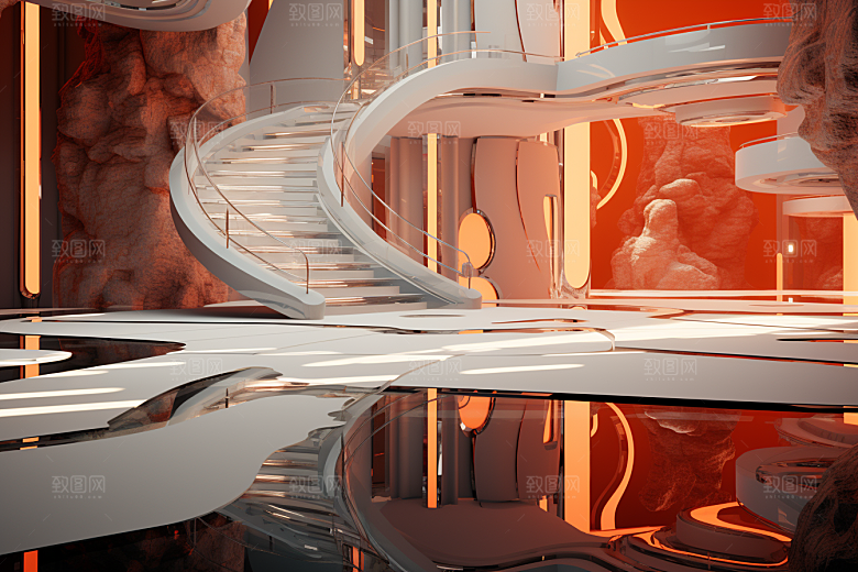 C4D科幻空间科技渲染背景