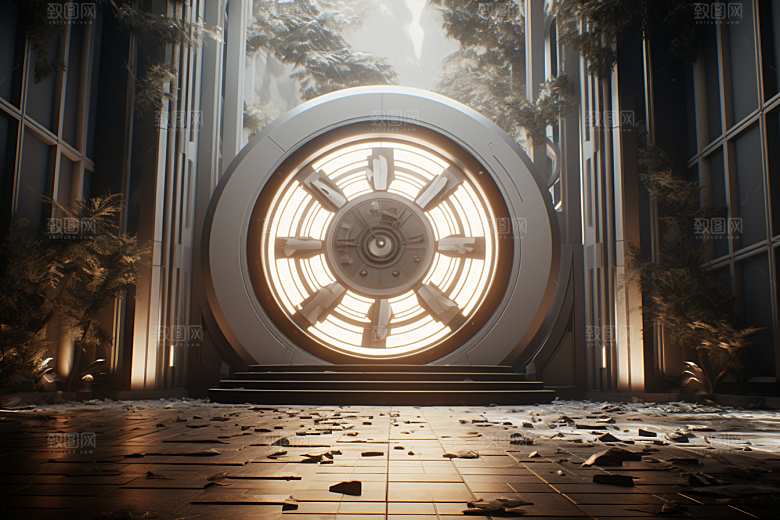 C4D科幻空间未来感立体背景