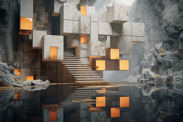 C4D科幻空间想象力高清背景