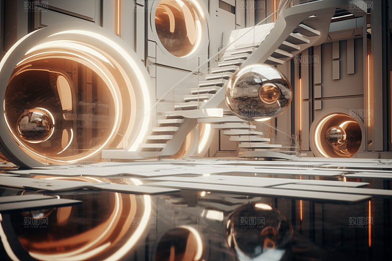 C4D科幻空间效果想象力背景