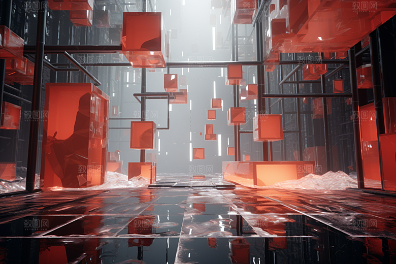 C4D科幻空间想象力渲染背景