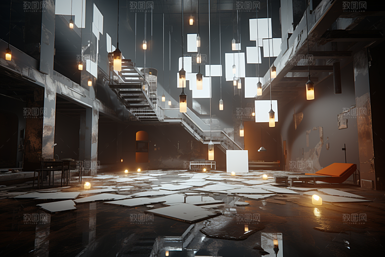 C4D科幻空间科技效果背景
