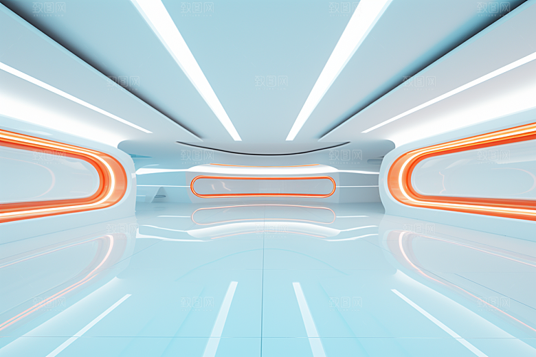 C4D科幻空间渲染高清背景