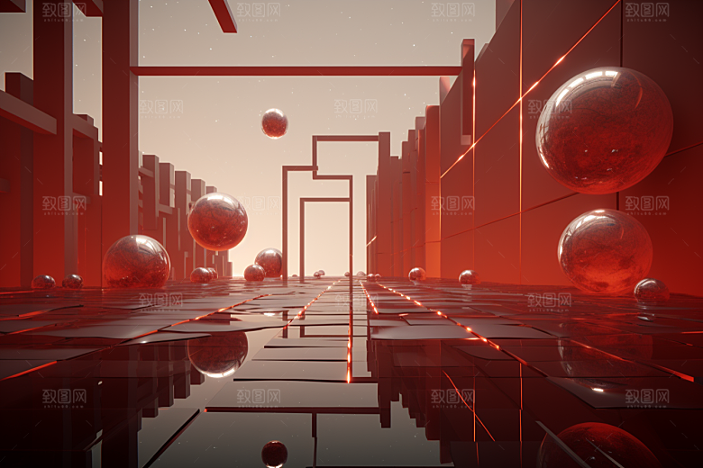 C4D科幻空间科技3D背景
