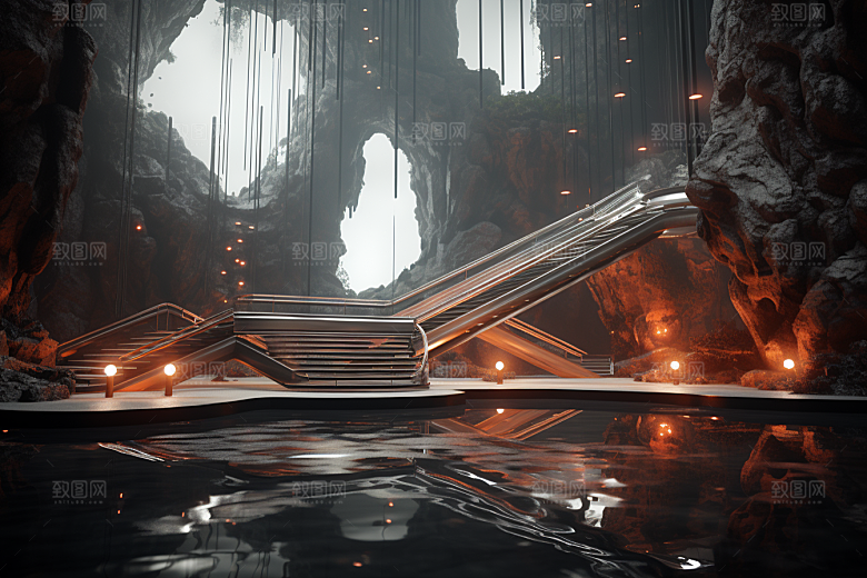 C4D科幻空间3D高清背景