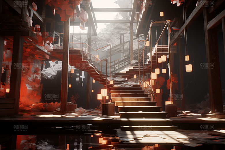 C4D科幻空间科技未来感背景