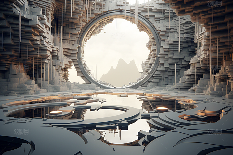 C4D科幻空间空间3D背景