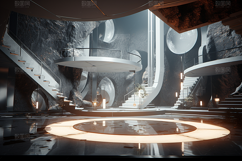 C4D科幻空间效果科技背景